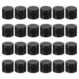 PATIKIL Twist Bottle Caps, 24Pcs 20/410 Squeeze Flip Bottle Cap Replacement Caps for Glue Dispensing Bottles Dispensing Caps Paint Bottles, Black
