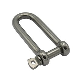 Long D Shackle Stainless Steel 8MM (Marine Boat Rigging Sails Halyards Dee)