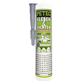 PETEC Kleber Montagekleber Außen & Innen grau Universalkleber extra stark Kleben & Dichten. Baukleber Dichtmasse für saugende und nichtsaugende Klebeflächen 94629