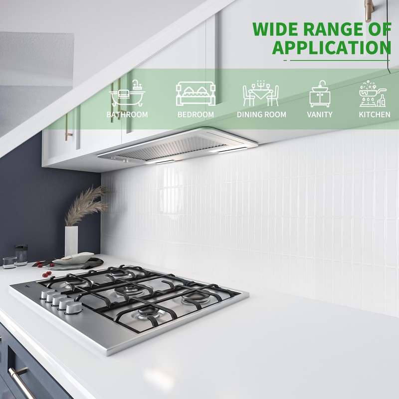 LONGKING 10-Sheet White Peel and Stick Backsplash for Kitchen Wall,