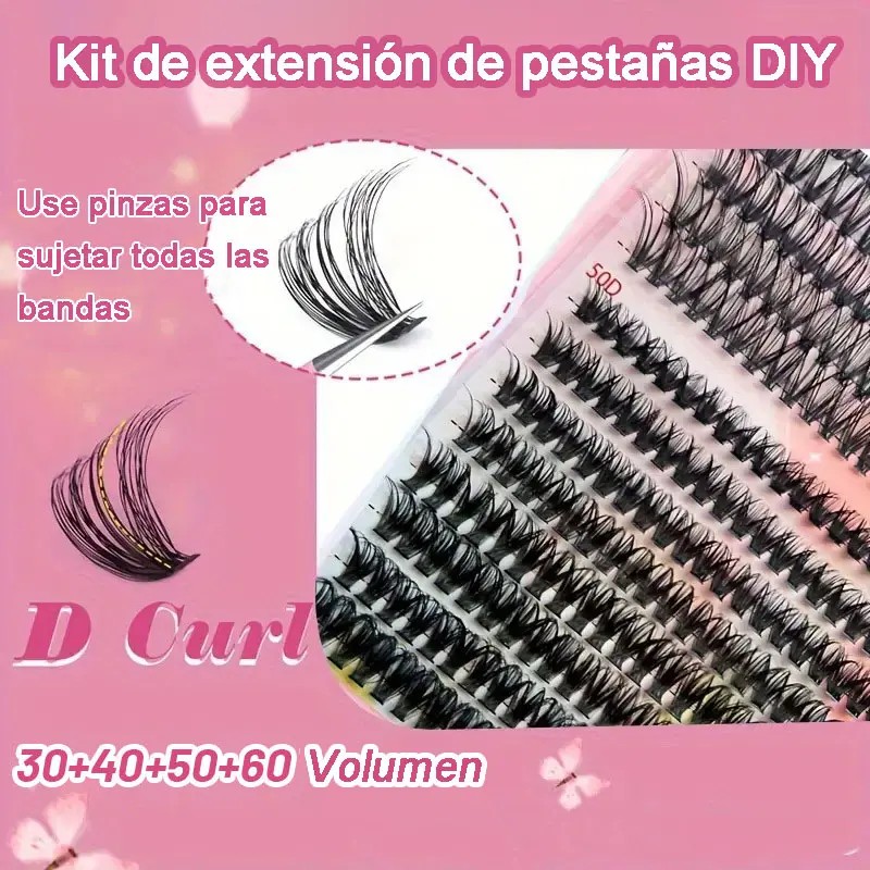 Kit De Estension Pestañas 800pcs 9-18mm 30d 40d 50d 60d