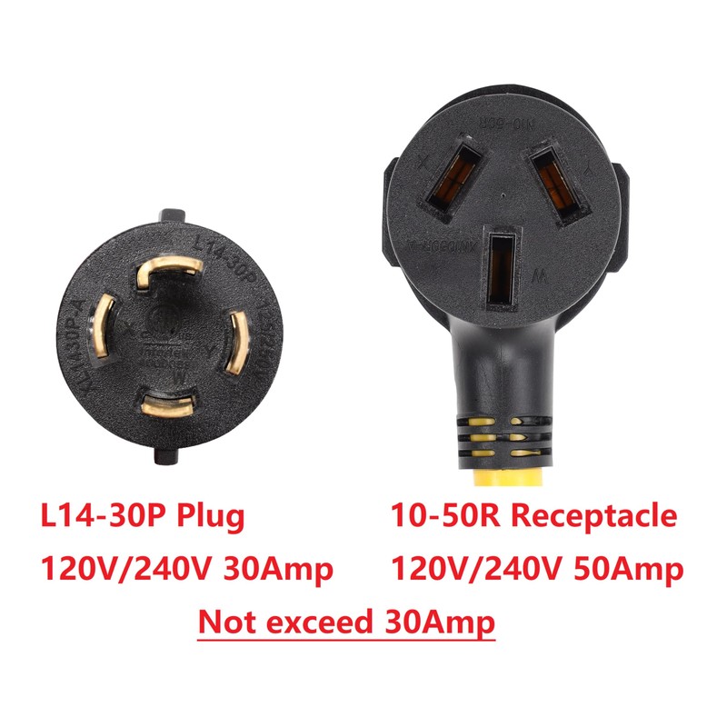 ONETAK NEMA L14-30P to 10-50R ETL Listed 120V/240V 30 Amp