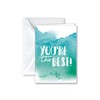 Paper Frenzy Watercolor Appreciation Thank You Note Cards and White