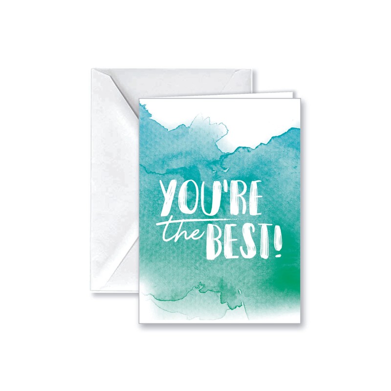 Paper Frenzy Watercolor Appreciation Thank You Note Cards and White