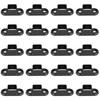 OTTFF 20 Pack Black Square Post Flange Base Fits 1"