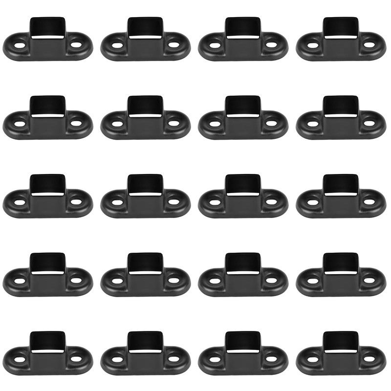 OTTFF 20 Pack Black Square Post Flange Base Fits 1"