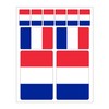 Generisch Set of 10 Flag Stickers France Car Sticker