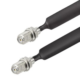 RedYutou Window Pass Through Flat Coaxial Cable F-Type Female to F-Type Female Adapter 12 inches