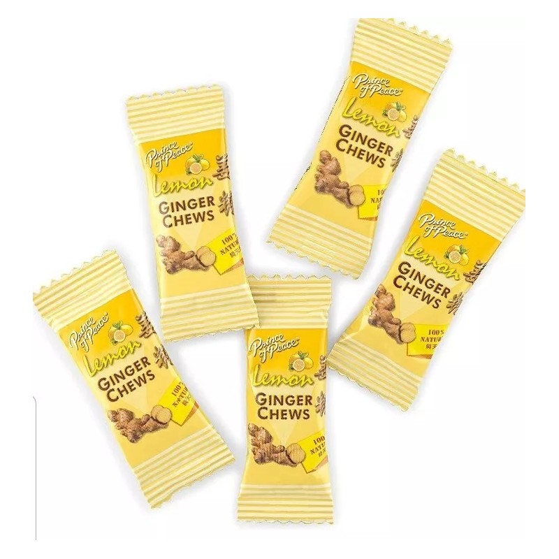 Prince of Peace Ginger Chews Candy with Lemon( 100% Natural