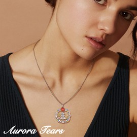 Aurora Tears DP0304 Christmas Tree Necklaces 925 Sterling Silver Birthstone Zirconia Christmas Tree Pendant Jewellery Gifts for Christmas Party, Cubic Zirconia, Cubic Zirconia