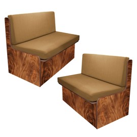 BIETYONE Rv Dinette Cushion Covers, Stretchable Camper Cushion Slipcover, Replacement for RV Couch, 2 Backrest & 2 Bench Covers (Camel)