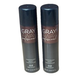 2 Pack Everpro Gray Away Professional Temporary Root Concealer Dark  Brown 02