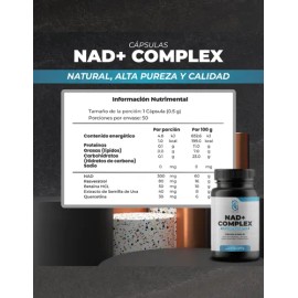 Nad 50 Cáps Nicotinamida Adenina Dinucleótido  Resveratrol                                                                                            