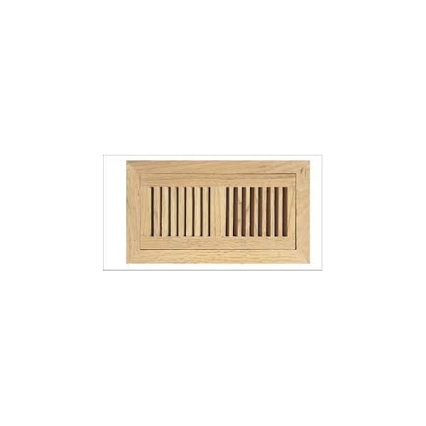 Accord Ventilation AOFMRU610 Unfinished Flush Mount Floor Register, Red Oak