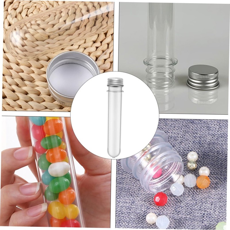 GLEAVI 18pcs Tube Bottles Cylindrical Storage Containers for Crafts Samples