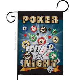 Breeze Decor G159039 Poker Interests Hobbies Decorative Vertical Garden Flag, Multicolor, 13" x 18.5"