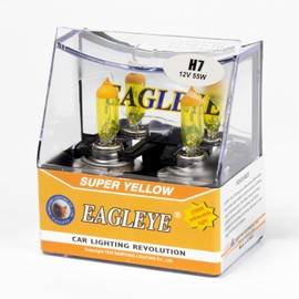 Eagleye Super Yellow 2300K H7 12V 55W Halogen Headlight bulbs (Pack of 2)