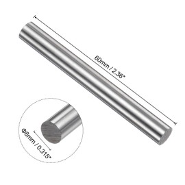 sourcing map Round Steel Metal Rod, 8mm x 60mm High Speed Steel (HSS) Lathe Bar Stock Tool, for Shaft Gear Drill Lathes Boring Machine Turning Miniature DIY Craft