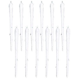 Kurt Adler C3644 Icicle Ornament, Clear, 6 Count