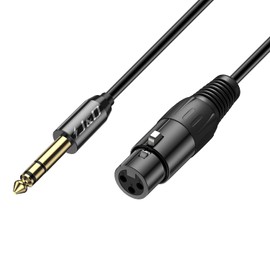 J&D XLR to 6.35mm 1/4 inch Cable, PVC Shelled 6.35mm 1/4 inch TRS Male to XLR Female XLR to TRS 1/4 inch Balanced Interconnect Cable Adapter for Speaker Condenser Mic Guitar Mixer AMP, 3 Feet
