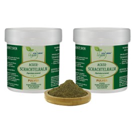 VITA IDEAL Vegan® Field - horsetail - herb 2 x 300 g powder - tin herb - Equisetum arvense - daily serving 700 mg horsetail herb, natural, vegetable and without additives, includes measuring spoon.