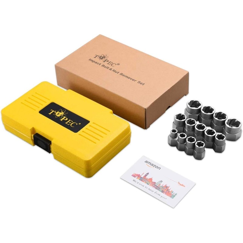 13+1 Piece Impact Bolt & Nut Remover Set - 3/8"