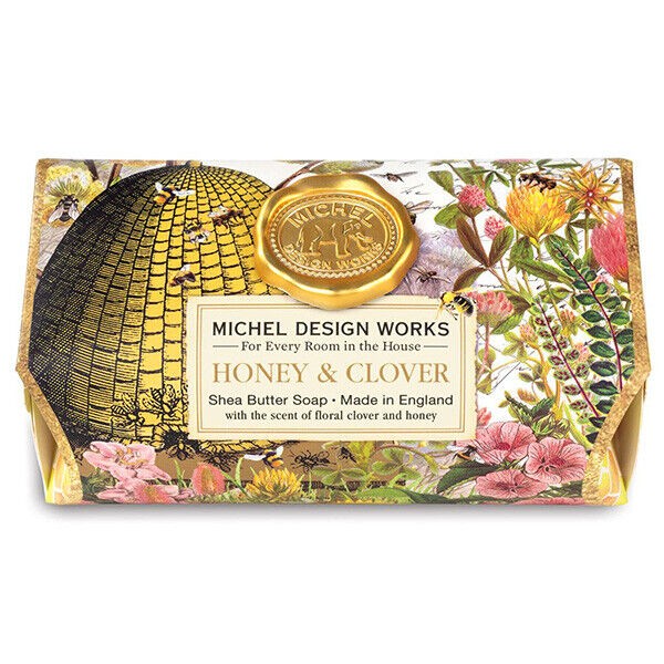 Michel Design Works Honey & Clover Large Bath Soap Bar Floral Clover Honey Scent