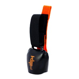 swisstrailbell® Mexico Edition Deep Black: OrangeBike, Orange Band, Bicycle Bell, Trailbell, Signal Bell