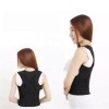 허리교정 찍찍이 여자보정밴드 굽은등어깨 바른자세 벨트 [블랙 S] Waist Correction