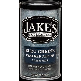 Jake`s Nut Roasters Jake's Bleu Cheese Cracked Pepper Almonds Can 7 OZ.