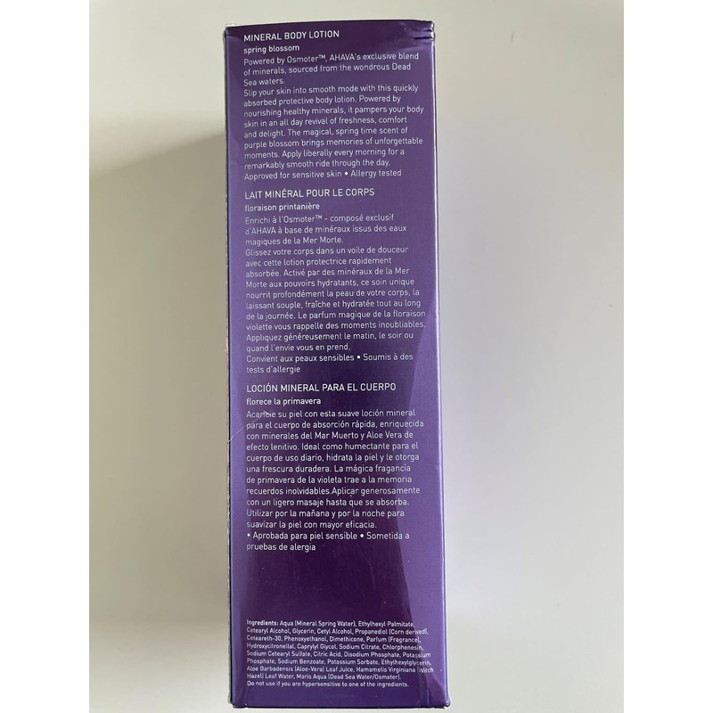 AHAVA Dead Sea Mineral Body Lotions, Spring Blossom, 8.5 Fl.