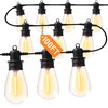 Jerritte 100FT LED Outdoor String Lights with 30 Edison Shatterproof