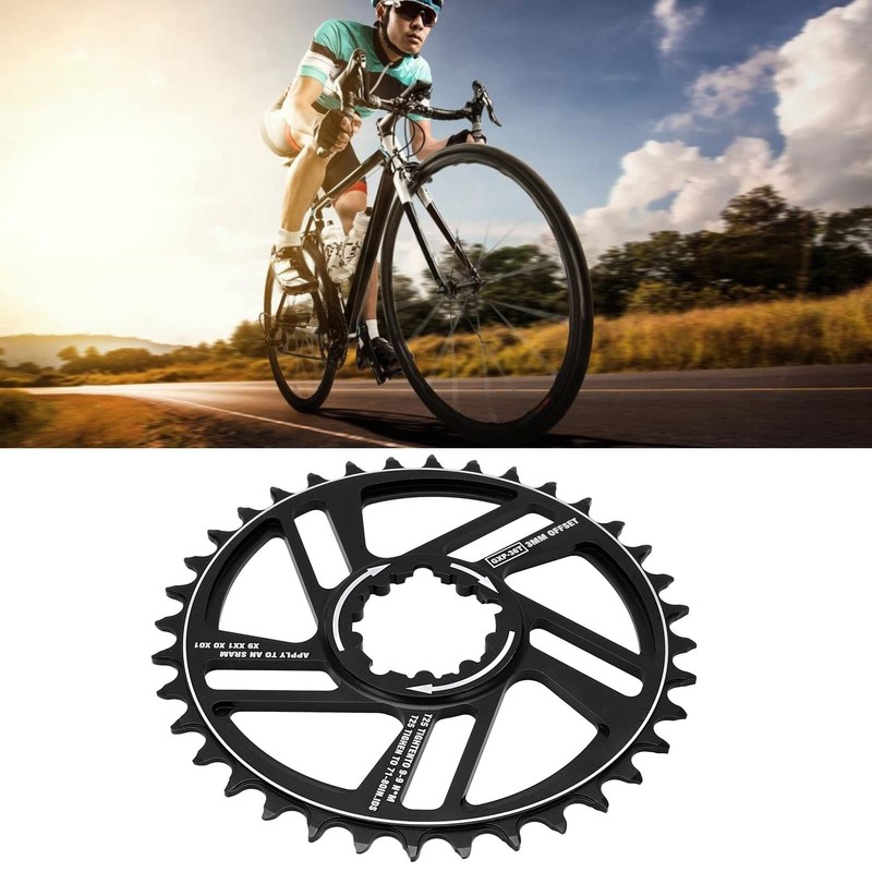 Risegun Bicycle Chainring 36T Narrow Wide Chainring for 8, 9,