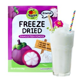Thappy Fruit Freeze Dried Mangosteen Powder - No Additives, Oil Free, No Sugar Added, 100% Pure Mangosteen, 0.53oz (Pack of 6)