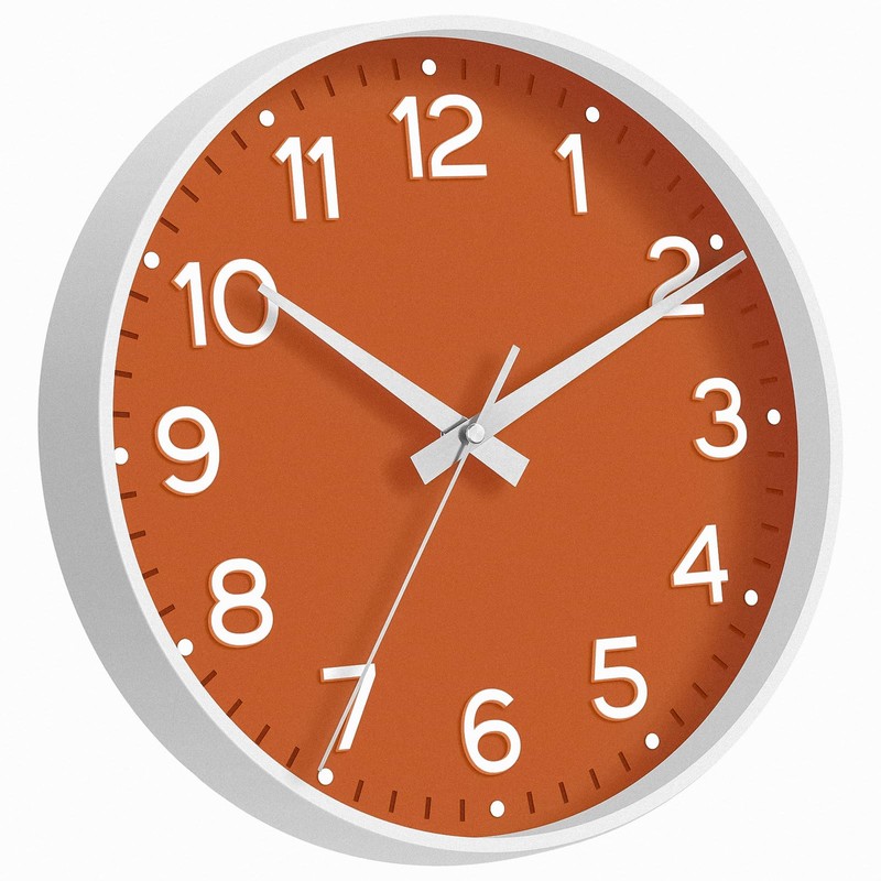 Roymnie Wall Clock, Silent Wall Clocks Battery Operated 8 Inch-Modern