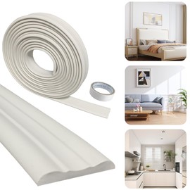 1 PCS Peel and Stick Wall Molding 16.4 Ft x 1.2" Chair Rail Moulding for Walls Adhesive Flexible Molding Trim for Home Decoration and Wall Protection