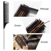 Lunekück Wooden Round Brush, Boar Bristle Brush for Hair, Professional