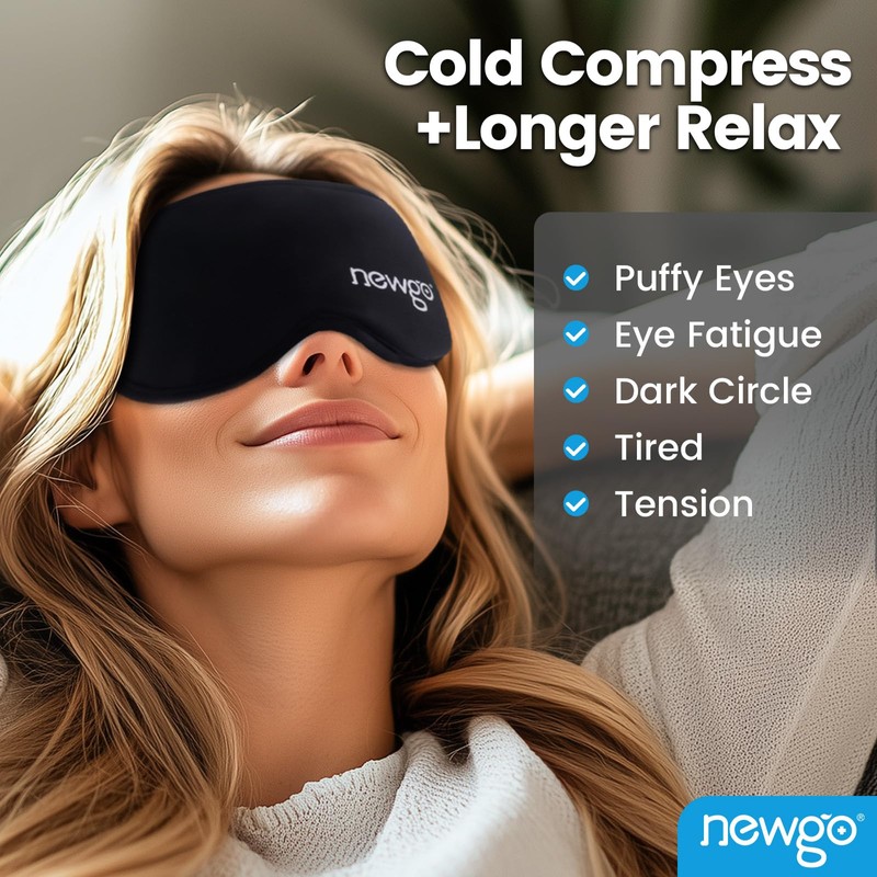 NEWGO Eye Mask Cooling Gel Cooling Mask Warm/Cold Therapy