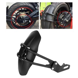 Kuuleyn Motorcycle Rear Mudguard, Stainless Steel Fender Rear Cover Back Mudguard Protector Suitable for Convex Rear Flat Fork 12-18 Inch Tires and Other Motorcycle