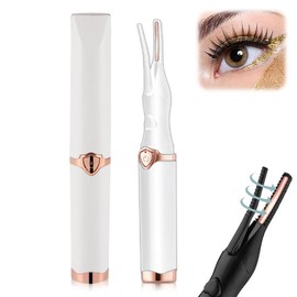 【2025 Best Gifts】Electric Heated Eyelash Curler - Fast Heat up in 8s - 3 Heat Modes with USB Rechargeable - Electric Eyelash Curler - 24H Long Lasting Facial Comfort - Color: White