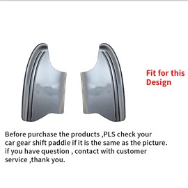 HIBEYO for Honda Fit Jazz 2017-2020, HR-V HRV 2016-2020,Vezel(2015-2017),New City(2014-2018),Civic(2017-2018 only fit Japan Version) Paddle Shifters Trim Cover Interior Decoration Accessories-Silver