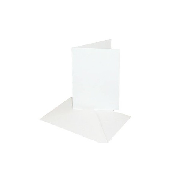 Craft UK 25 x A5 Card Blanks & Envelopes - White