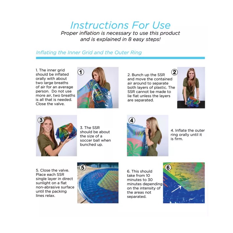 Solar Sun Rings SSRA-100 Swimming Pool Solar Mat w/ Water