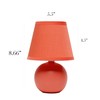 Simple Designs LT2008-ORG-LB 8.66" Compact Ceramic Globe Table Lamp with