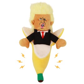 PET MOMENT Squeaky Dog Toys with Crinkle Paper Funny Plush Dog Toy Fit Small Medium Large Dogs Hilarious Interactive Dog Toys for Dog Entertainment