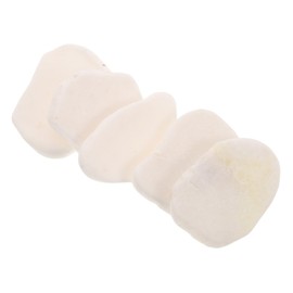 SUPVOX 6pcs Paintable Smooth Flat Rocks for DIY Crafts Uncolored Pebbles for Creative Painting for Artistic Projects and Expressions