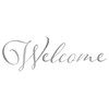 Welcome Wall Sticker Cutting Sticker Waterproof Silver Silver