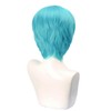 Mens Short Blue Wig Costume Cosplay Anime Hair, Jasa Idol