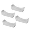 4Pcs Stainless Steel Chopstick Rest Boat Shape Chopstick Spoon Knife