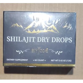 100% Pure Biyode Pure Shilajit Dry Drops 60ct (One Pack of 60)
